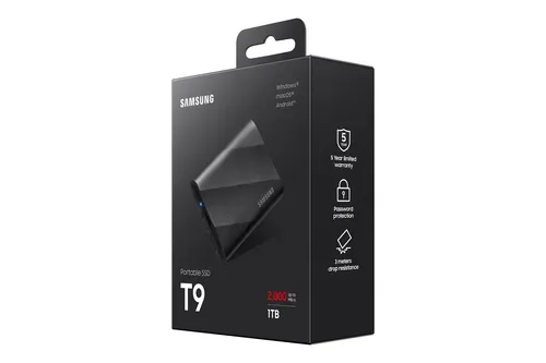 Samsung, Samsung externe SSD "T9" 1 TB Anschluss USB Typ-C,3.2 Gen 2 (3.1 Gen 2)