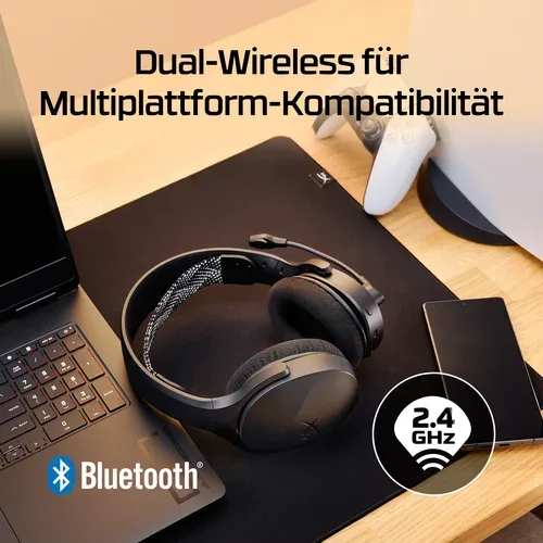 HyperX, HyperX Cloud Jet Dual Wireless Black Headset – Gaming Headset/Gaming Kopfhörer – schwarz
