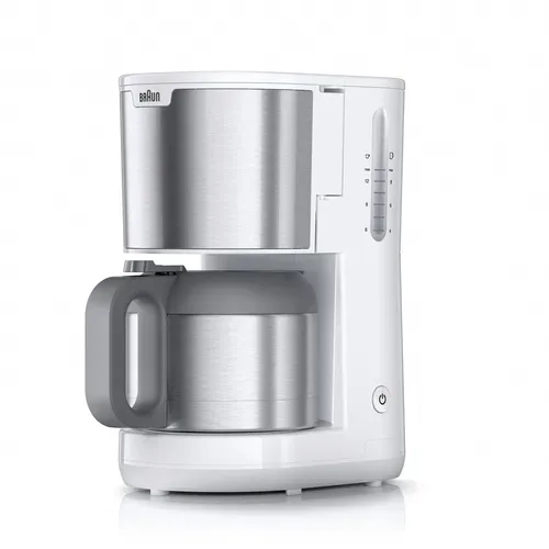 Braun KF 1505 WH Kaffeemaschine Edelstahl, Weiß