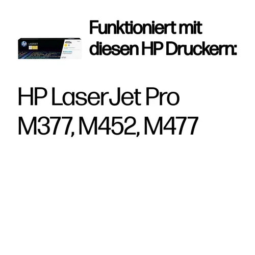 HP, HP H410AY Toner ye - HP No. 410A Y, CF412A für z.B. HP Color LaserJet Pro MFP M 477 fnw, HP Color LaserJet Pro MFP M 377 dw