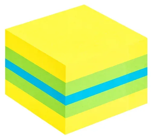 Post-it, POST-IT W&uuml;rfel Mini Lemon 51x51mm 2051-L 3-farbig ass./400 Blatt