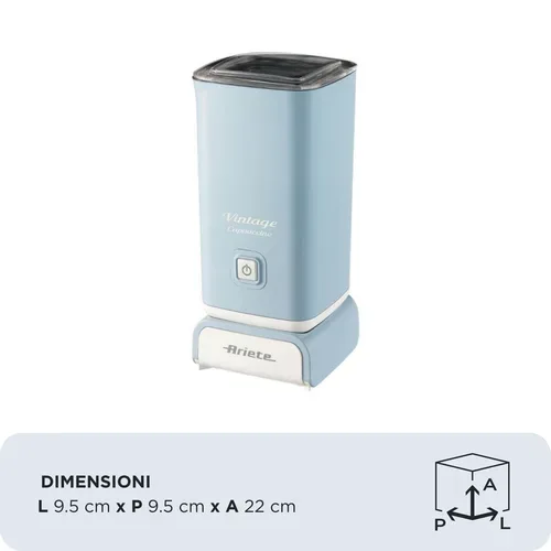 Ariete, Ariete Milchaufschäumer "Cappuccino Vintage, Blau"