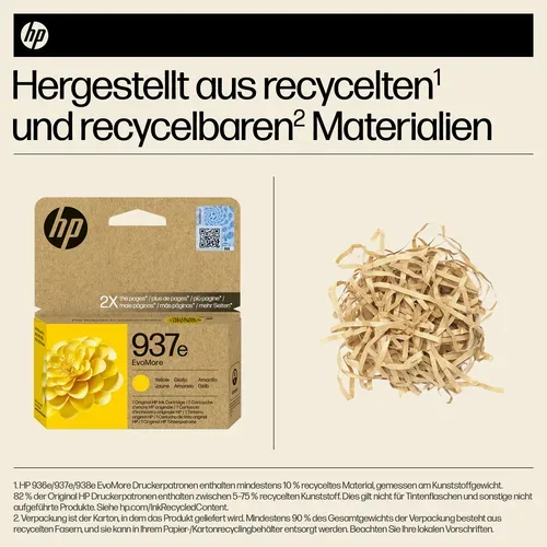 HP, HP H937XLy Druckerpatronen XL y - HP No. 937XL y, 4S6W8NE für z.B. HP OfficeJet Pro 9100, HP OfficeJet Pro 9110 b, HP OfficeJet Pro 9117 b
