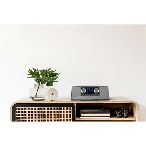 Medion, MEDION LIFE P85333 Stereo Internetradio grau, 7,1 cm (2,8'') TFT-Farbdisplay, über 25.000 Internet-Radiosender & viele Podcasts empfangen, DAB+/UKW Radio, Wecker, WLAN, Bluetooth®, Amazon Music, Spotify®-Connect, 2 x 6 W RMS