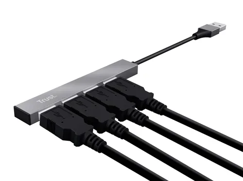 Trust, Trust Halyx Aluminium 4-Port Mini USB Hub - Hub