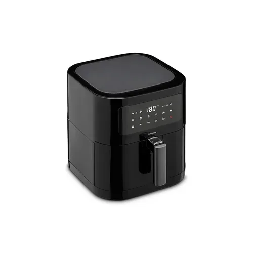 Medion, MEDION LIFE E40 XL Heißluftfritteuse MD 11740 schwarz, 100 Rezepte in der Life+ App, ölfreies Frittieren, 9 Automatikprogramme, 5,2 L Korbvolumen