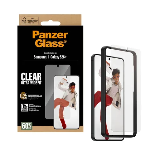 Care By Panzerglass, CARE by PanzerGlass Displayschutzglas "Screen Protector" für Samsung Galaxy S26+ Displayschutzfolie, Schutzfolie, Bildschirmschutz, kratz- & stossfest