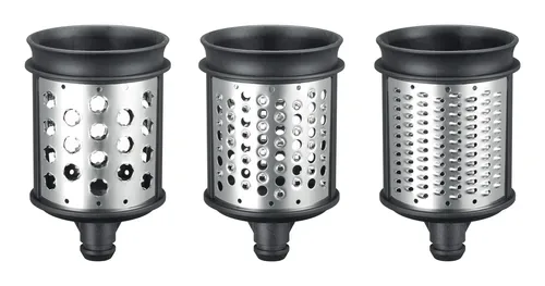 Kitchenaid, Kitchenaid - Trommelraffel Set 3-tlg, Chrom