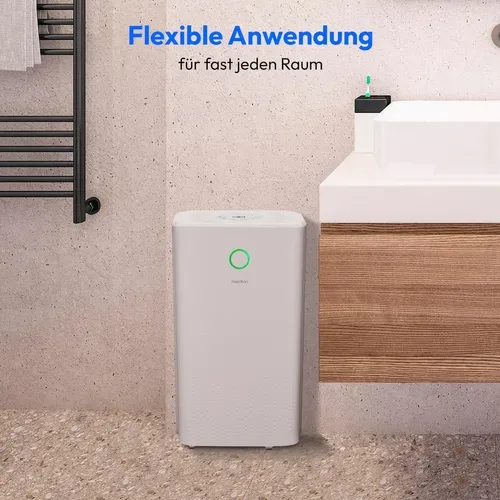 Medion, MEDION Luftentfeuchter DH10 (MD12047), Entfeuchtungsleistung 12L/Tag, Volumen Wassertank 2L, 3 Modi, 2 Geschwindigkeitsstufen, Touch-Bedienung
