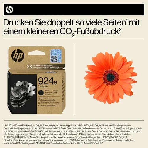 HP, HP H924ebk Druckerpatronen XL bk - HP No. 924e bk, 4K0V0NE für z.B. HP OfficeJet Pro 8120 e, HP OfficeJet Pro 8120, HP OfficeJet Pro 8122 e