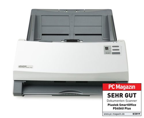 Plustek, Plustek SmartOffice PS406U Plus Duplex-Dokumentenscanner A4 600 x 600 dpi 40 Seiten/min, 80 Bilder/min USB