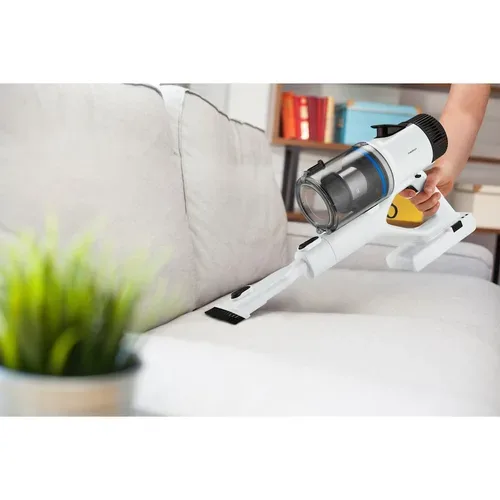 Medion, MEDION P400 W+ Akku-Stielstaubsauger mit elektrischem Wischaufsatz, beutellose Zyklon-Technologie, max. Saugleistung 26 kPa, 700 ml Staubbehälterkapazität, inkl. Austauschakku, integriertes Zubehör und Ladestation
