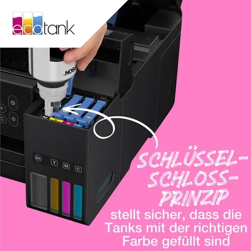 Epson, Epson E102bk Druckerpatronen schwarz - Epson No. 102 bk, C13T03R140 für z.B. Epson EcoTank ET -2700, Epson EcoTank ET -2750, Epson EcoTank ET -3700