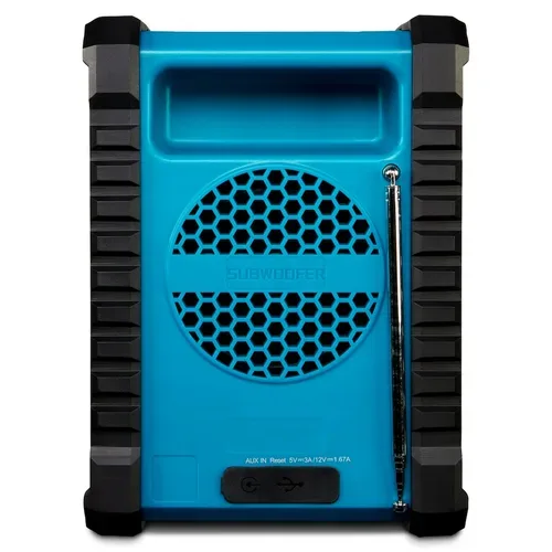 Medion, MEDION LIFE E65895 Baustellenradio, PLL-UKW Radio, Bluetooth® 5.4, spritzwassergeschützt (IP54), robustes Gehäuse, 10 W RMS