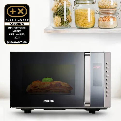 Medion, MEDION LIFE 3in1 Mikrowelle MD 17495, Kombination aus Mikrowelle, Grill und Ofen, 10 Automatikprogramme, edles Design