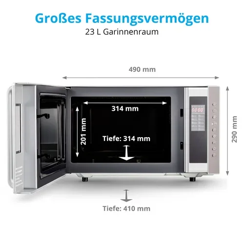 Medion, MEDION LIFE 3in1 Mikrowelle MD 17495, Kombination aus Mikrowelle, Grill und Ofen, 10 Automatikprogramme, edles Design