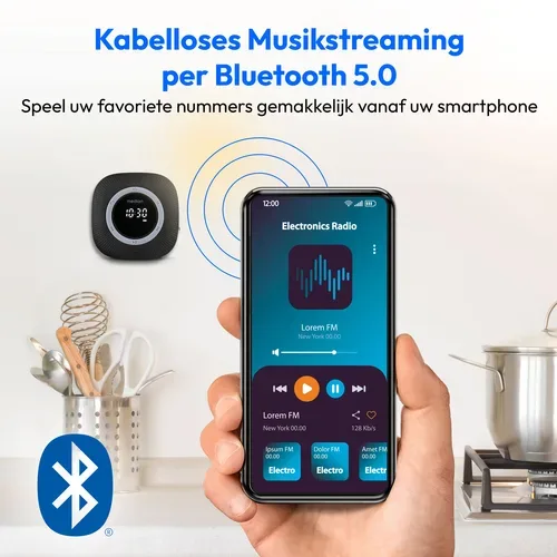 Medion, MEDION LIFE S66884 Duschradio, LED-Display, UKW-Radio, IPX6 Schutz, Bluetooth® 5.0, 30 W Ausgangsleistung (3 W RMS)