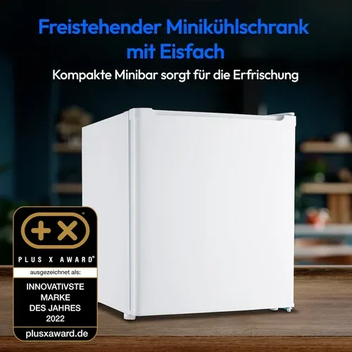 Medion, MEDION LIFE Mini-Kühlschrank MD 37724 Weiss, 41 L Nutzinhalt, manuelle Temperatureinstellung, Geräuschpegel ca. 39 dB, eingelassener Türgriff