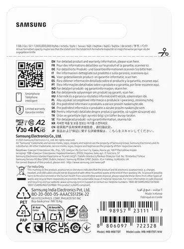 Samsung, Samsung T7 microSDXC 1 TB, Speicherkarte