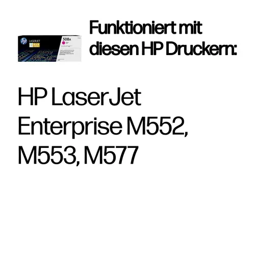 HP, HP H508AM Toner ma - HP No. 508A M, CF363A für z.B. HP Color LaserJet Enterprise Flow MFP M 577 c, HP Color LaserJet Enterprise M 552 dn