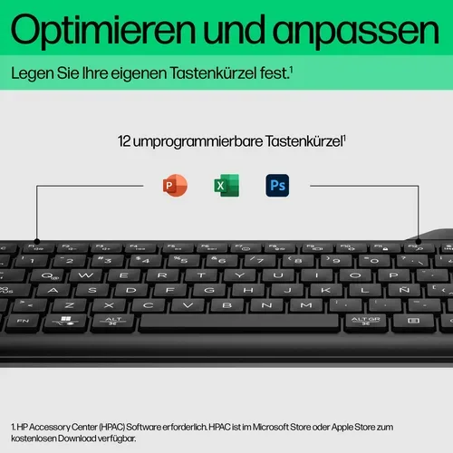 HP, HP 460, Bluetooth-Tastatur für mehrere Geräte, Kabellos, Jack Black