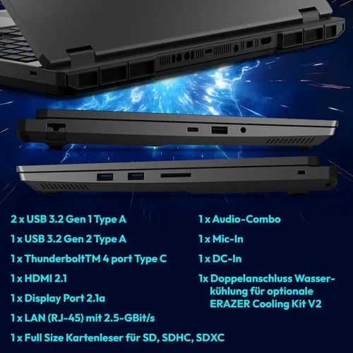 ERAZER, ERAZER ERAZER Beast 16 X1 Ultimate High-End Gaming Laptop, Intel® Core? Ultra 9 Prozessor 275HX, Windows 11 Home, 40,6 cm (16?) Mini LED Vivid Display mit 300Hz, RTX 5090, 2 TB PCIe SSD, 32 GB RAM