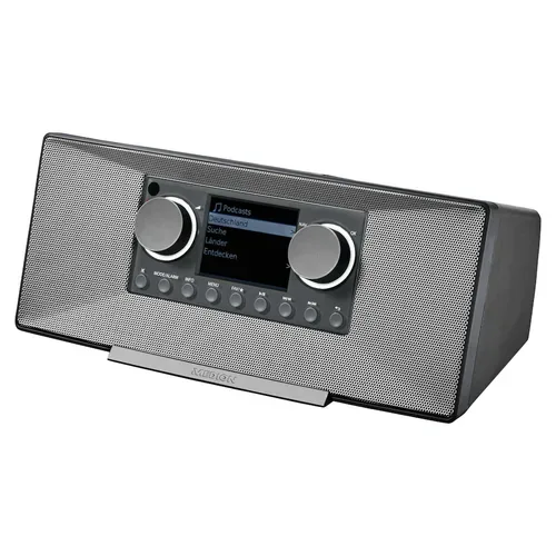 Medion, MEDION LIFE P85333 Stereo Internetradio grau, 7,1 cm (2,8'') TFT-Farbdisplay, über 25.000 Internet-Radiosender & viele Podcasts empfangen, DAB+/UKW Radio, Wecker, WLAN, Bluetooth®, Amazon Music, Spotify®-Connect, 2 x 6 W RMS