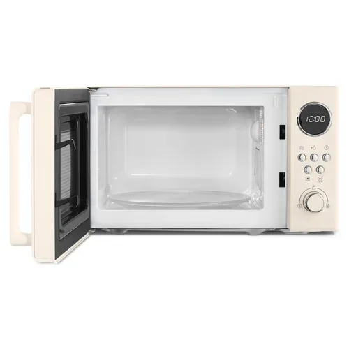 Medion, MEDION LIFE® Retro-Mikrowelle MD 15000, 800 W Leistung, 20 L kompakt, 5 Mikrowellenstufen, Auftaufunktion, Timerfunktion, stilvolles Retro-Design
