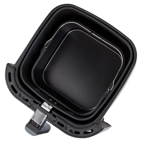 Medion, MEDION LIFE E40 XL Heißluftfritteuse MD 11740 schwarz, 100 Rezepte in der Life+ App, ölfreies Frittieren, 9 Automatikprogramme, 5,2 L Korbvolumen
