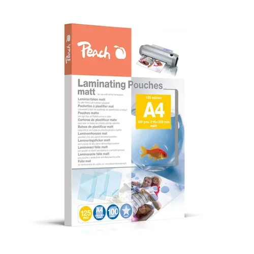 Peach, Peach 100 x A4 Laminierfolien, 125 mic, matt
