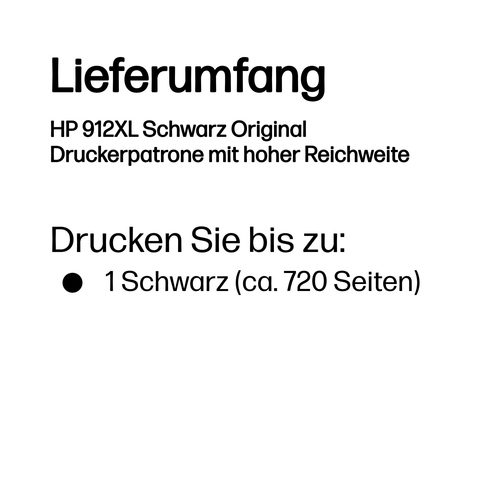 HEWLETT PACKARD, HEWLETT PACKARD - 912XL schwarz OfficeJet 8010/8