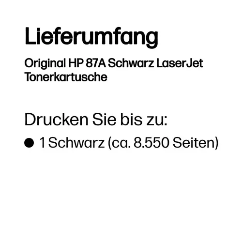 HP, HP H287A Toner schwarz - HP No. 287A, CF287A für z.B. HP LaserJet Enterprise Flow MFP M 527 c, HP LaserJet Enterprise M 506 dh