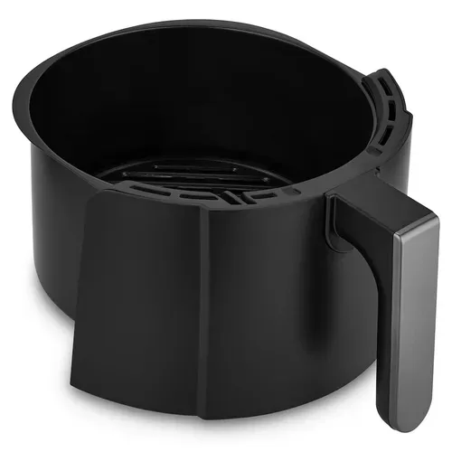 Medion, MEDION LIFE HeißluftFritteuse P40 L (MD13030) schwarz, +100 Rezepte in der Life+ App¹, Touch-Sensor- Bedienfeld, 4,7 Liter Fassungsvermögen, 8 Automatikprogramme,1.500 Watt, 60 min. Timer, PFAS-freie Antihaft-Beschichtung