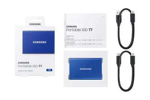 Samsung, Samsung 1 TB Externe Fesplatte SSD USB-C 3.2 Gen 2 Blau