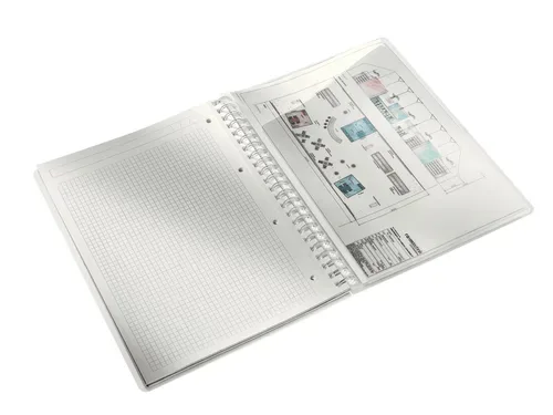 Leitz, LEITZ Spiralbuch WOW PP A4 46380062 violett 80 Blatt