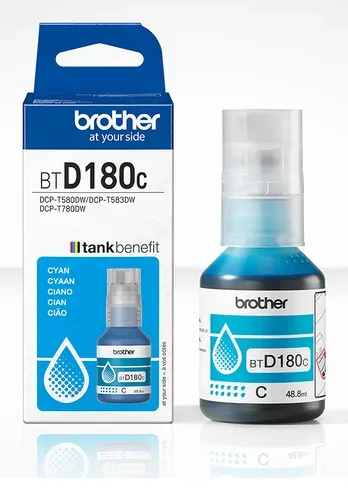 Brother, Brother B180 Druckerpatronen cyan - Brother BTD180C für z.B. Brother DCPT 580 DW, Brother DCPT 580, Brother DCPT 583 DW, Brother DCPT 780 DW