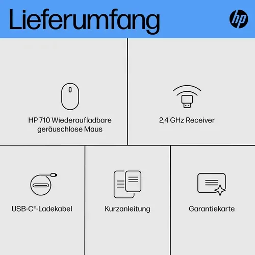 HP, HP 710 Wiederaufladbare geräuschlose Maus