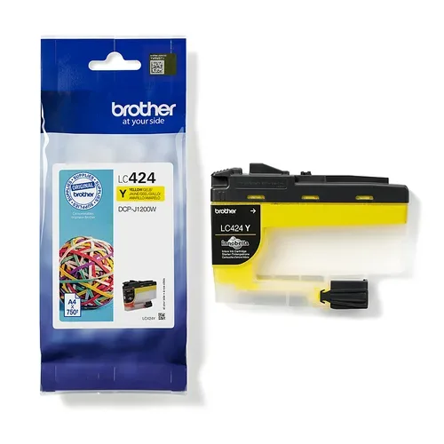 Brother, Brother B424 Druckerpatronen y - Brother LC424Y für z.B. Brother DCPJ 1200 W, Brother DCPJ 1200 DW, Brother DCPJ 1200 WE ecopro