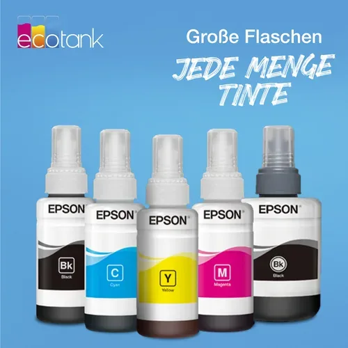 Epson, Epson E774BK Druckerpatronen bk - Epson No. 774BK, C13T774140 für z.B. Epson EcoTank ET -4550, Epson EcoTank L 655, Epson EcoTank ET -3600