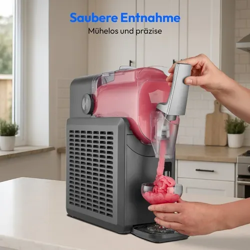 Medion, MEDION LIFE Slush-Eismaschine MD12090, 2,6 L Slush-Eis Kapazität, Härtegradkontrolle, 5 Modi,  30?60 Minuten Zubereitungszeit², Abnehmbarer Tank