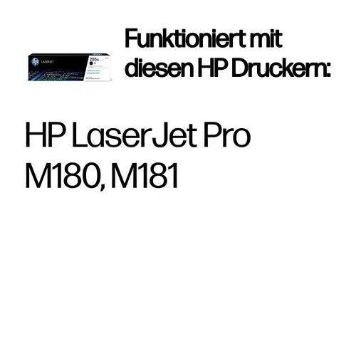 HP, HP H205ABK Toner schwarz - HP No. 205A BK, CF530A für z.B. HP Color LaserJet Pro MFP M 180 fndw, HP Color LaserJet Pro MFP M 180 n