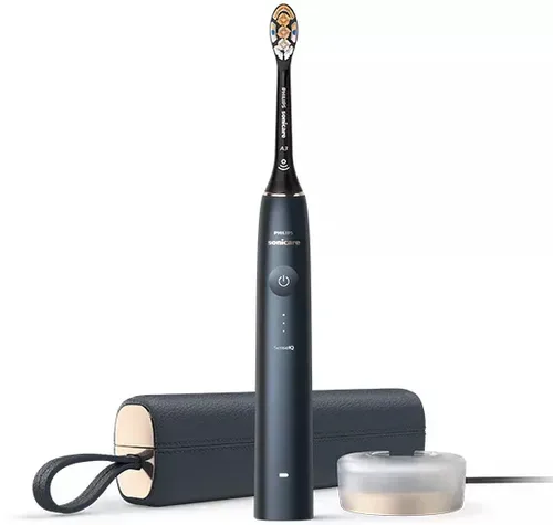 Philips, Philips DiamondClean Prestige Blau Schallzahnbürste – weiss