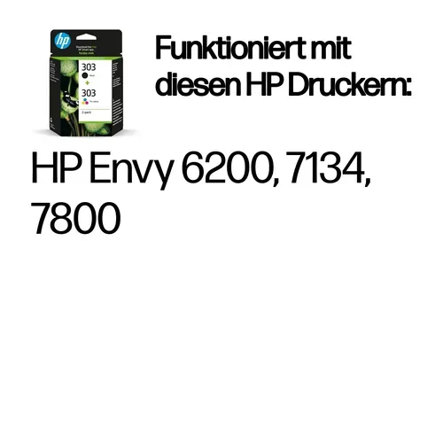 HP, HP H303 Druckerpatronen (black, C) - HP No. 303, 3YM92AE für z.B. HP Envy Photo 7134, HP Envy Photo 6230, HP Envy Photo 7230, HP Envy Photo 7900