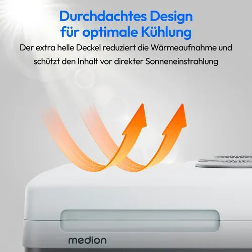 Medion, MEDION LIFE Kühlbox mit Wärmefunktion MD13102, Kühl und Warmhaltefunktion, 40 L Kapazität, 5V-USB-Anschluss