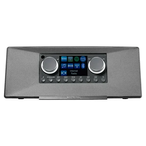 Medion, MEDION LIFE P85333 Stereo Internetradio grau, 7,1 cm (2,8'') TFT-Farbdisplay, über 25.000 Internet-Radiosender & viele Podcasts empfangen, DAB+/UKW Radio, Wecker, WLAN, Bluetooth®, Amazon Music, Spotify®-Connect, 2 x 6 W RMS