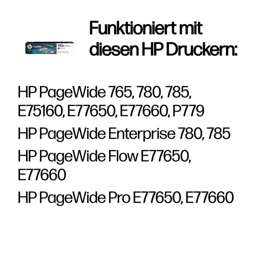 HP, HP H982X Toner XL magenta - HP No. 982X, T0B28A für z.B. HP PageWide Enterprise Color 765 dn, HP PageWide Enterprise Color Flow MFP 785 z plus