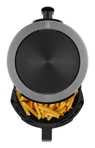 Medion, MEDION LIFE HeißluftFritteuse P40 L (MD13030) schwarz, +100 Rezepte in der Life+ App¹, Touch-Sensor- Bedienfeld, 4,7 Liter Fassungsvermögen, 8 Automatikprogramme,1.500 Watt, 60 min. Timer, PFAS-freie Antihaft-Beschichtung
