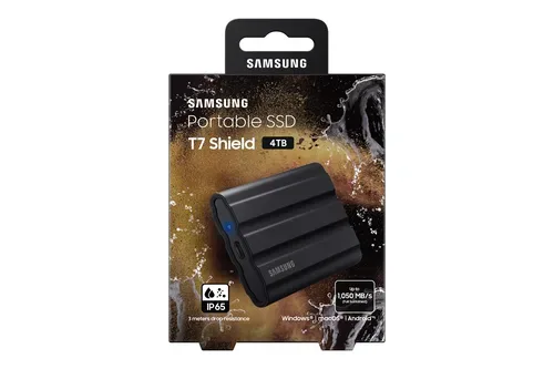 Samsung, Samsung - Externe SSD T7 Shield, Schwarz, 4 TB