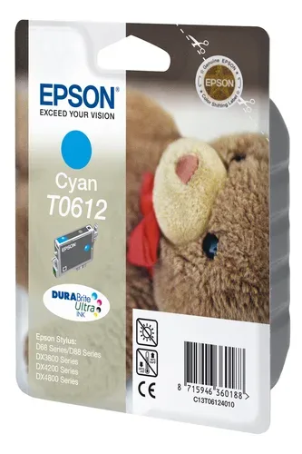 Epson, Epson E612C Druckerpatronen cy - Epson T0612C, C13T06124010 für z.B. Epson Stylus D 68, Epson Stylus D 68 PE, Epson Stylus D 88