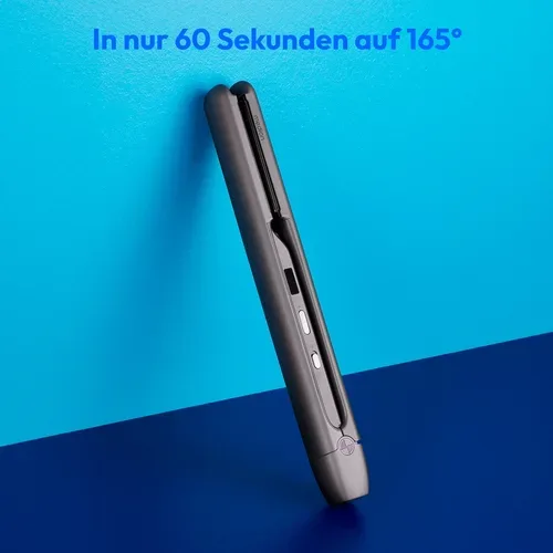 Medion, MEDION LIFE HS2 kabelloses Glätteisen grau, flexible Keramik-/Turmalin Heizplatten mit Temperatursensor, Display mit Temperatur- und Akkuanzeige, 5 regelbare Hitzestufen (165° - 210°)